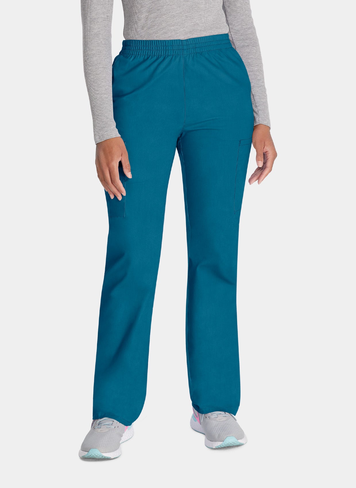 Dickies EDS Signature Ladies Natural Rise Tapered Leg Pull-on Scrub Trousers 86106-Caribbean