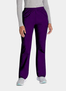 Dickies EDS Signature Ladies Natural Rise Tapered Leg Pull-on Scrub Trousers 86106-Eggplant