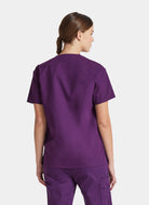 Dickies EDS Signature V-Neck Scrub Top DKE86706-Eggplant-Back