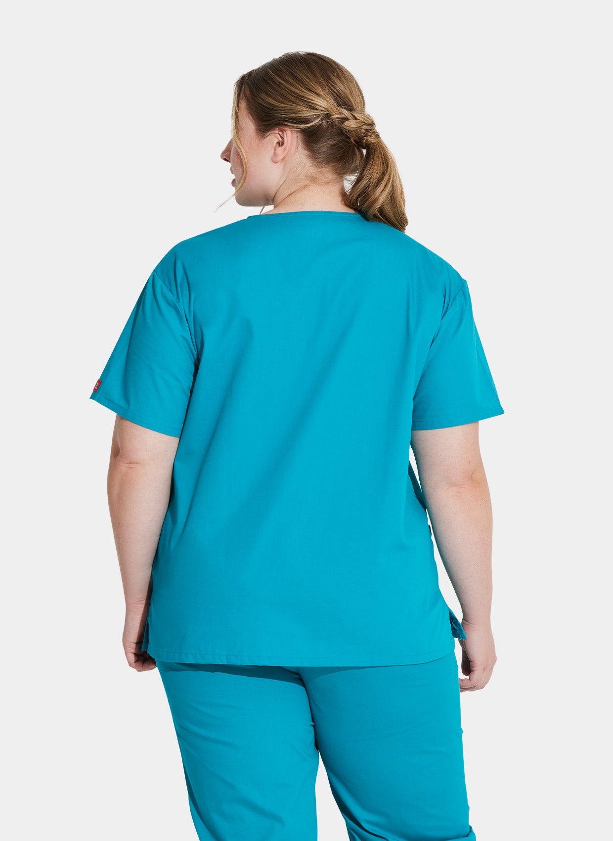 Dickies EDS Signature V-Neck Scrub Top DKE86706-Teal-Back