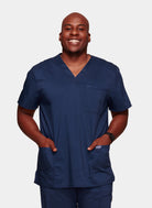 Cherokee WW Revolution Men's V-Neck Scrub Top WWE670-Navy