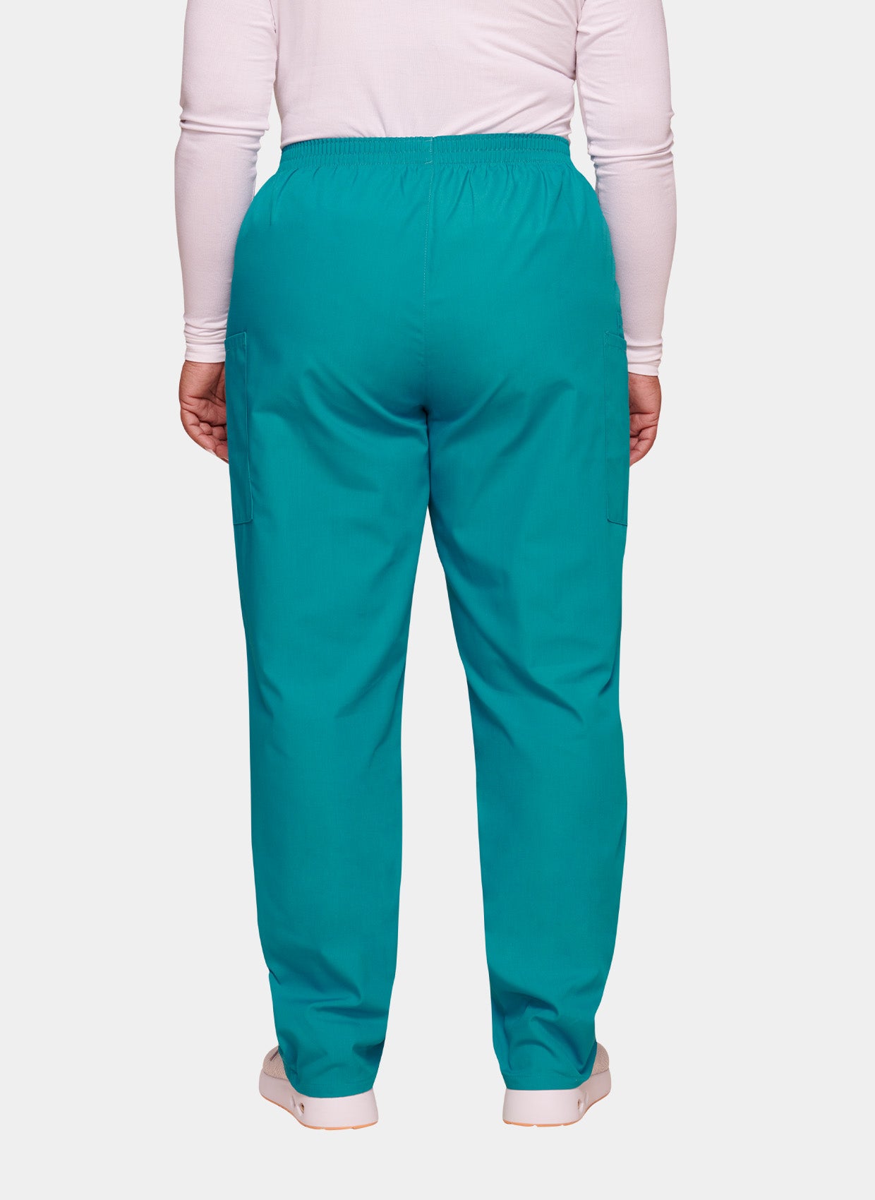 Cherokee Unisex Elasticated Scrub Trousers-Teal-Back