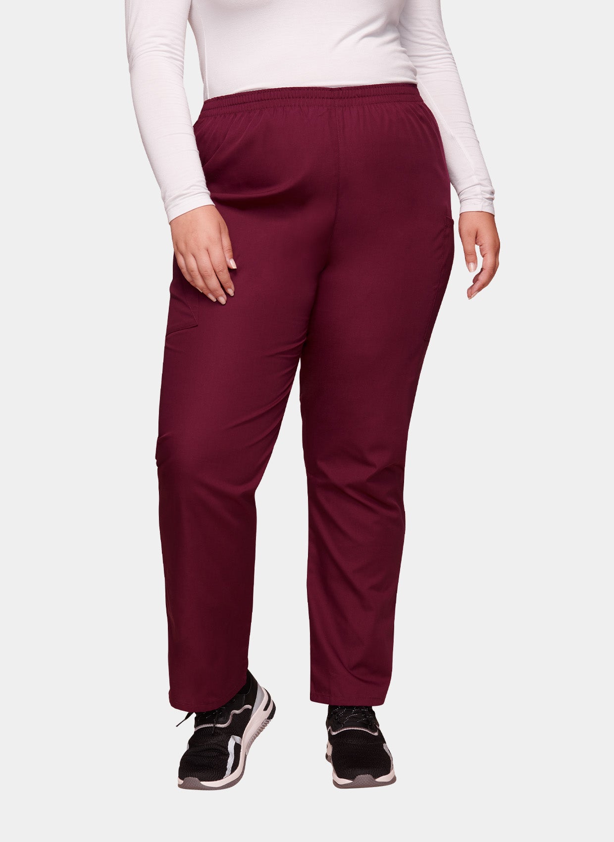 Cherokee Unisex Elasticated Scrub Trousers-Wine