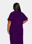 Cherokee Unisex Scrub Top - Eggplant - Back