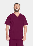 Cherokee Core Stretch Unisex V-Neck Scrub Top WWE4725-Wine