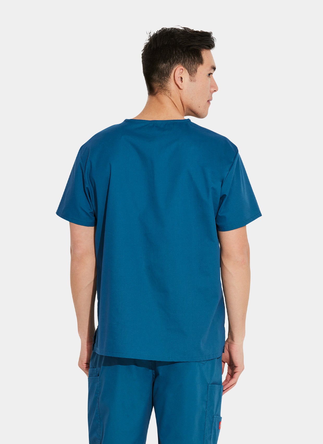 Dickies EDS Signature Unisex Tuckable V-Neck Scrub Top DKE83706-Caribbean-Back