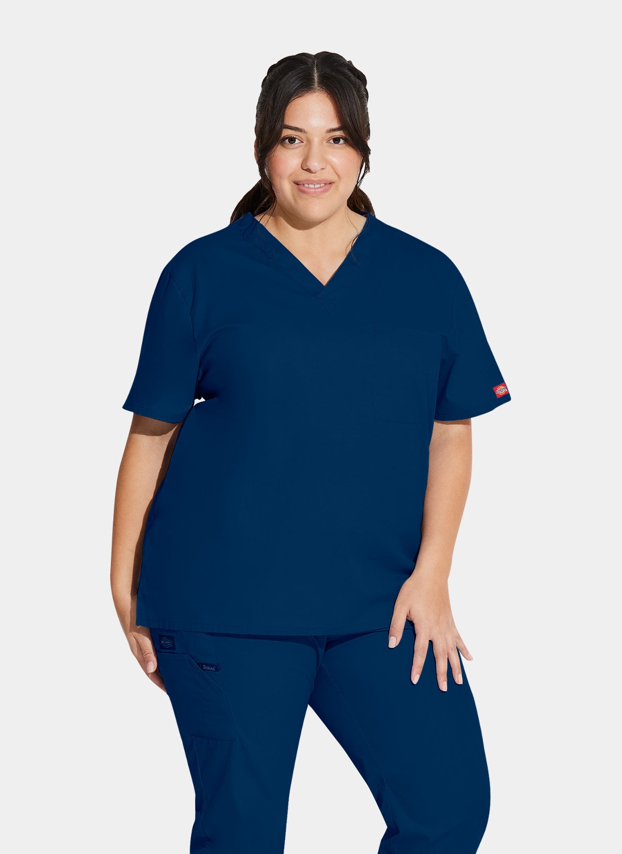 Dickies EDS Signature Unisex Tuckable V-Neck Scrub Top DKE83706-Navy