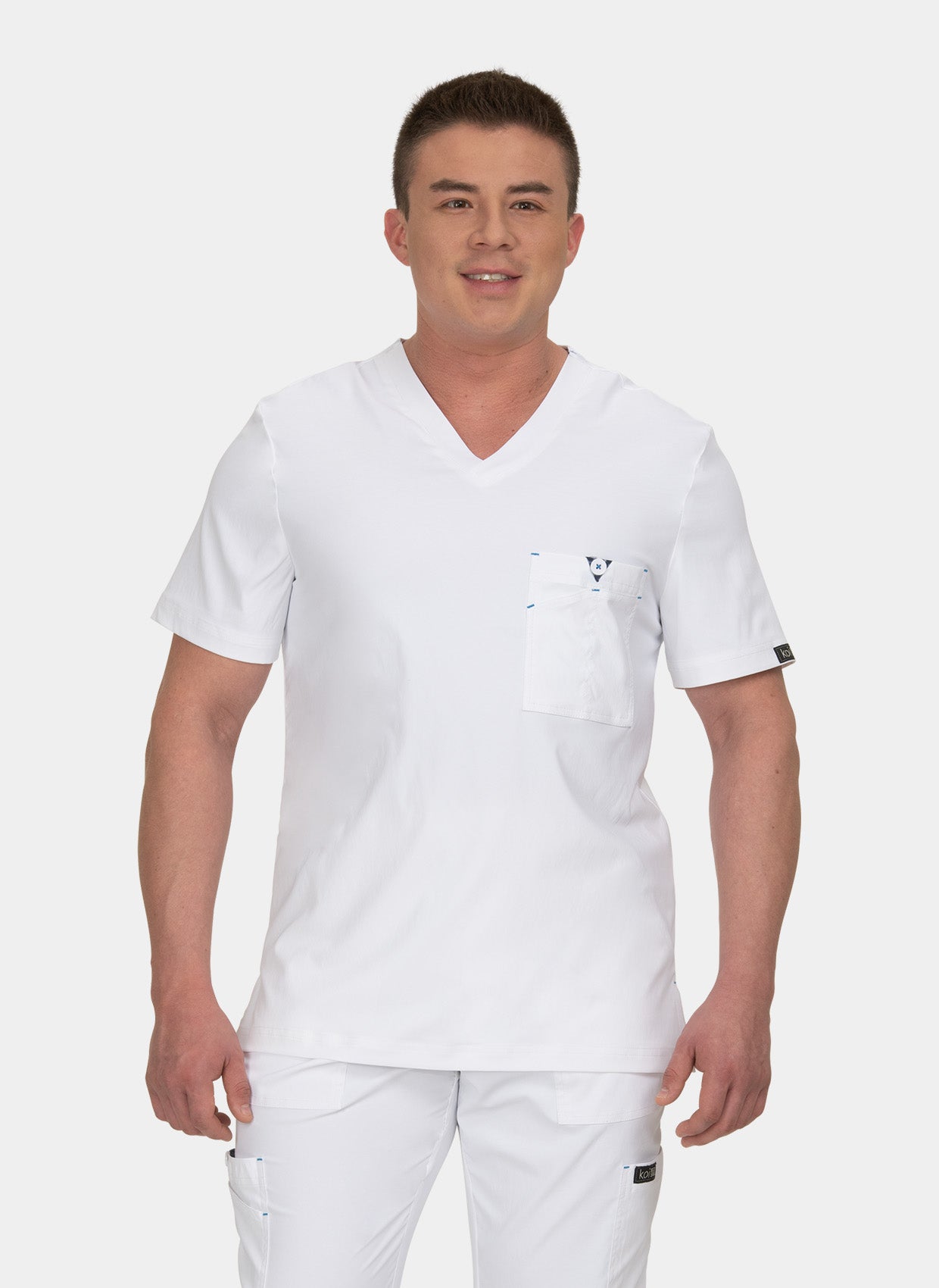 Koi Basics Bryan Scrub Top - White