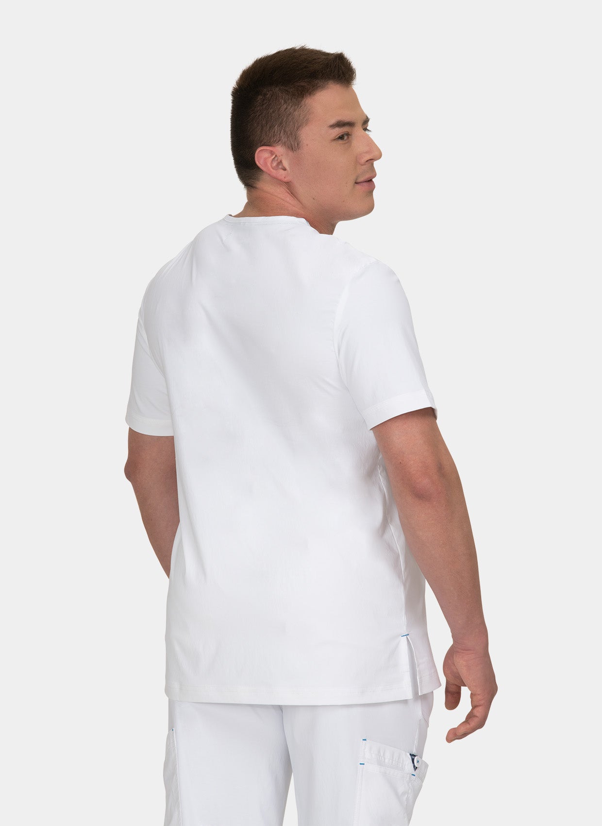 Koi Basics Bryan Scrub Top - White - Back