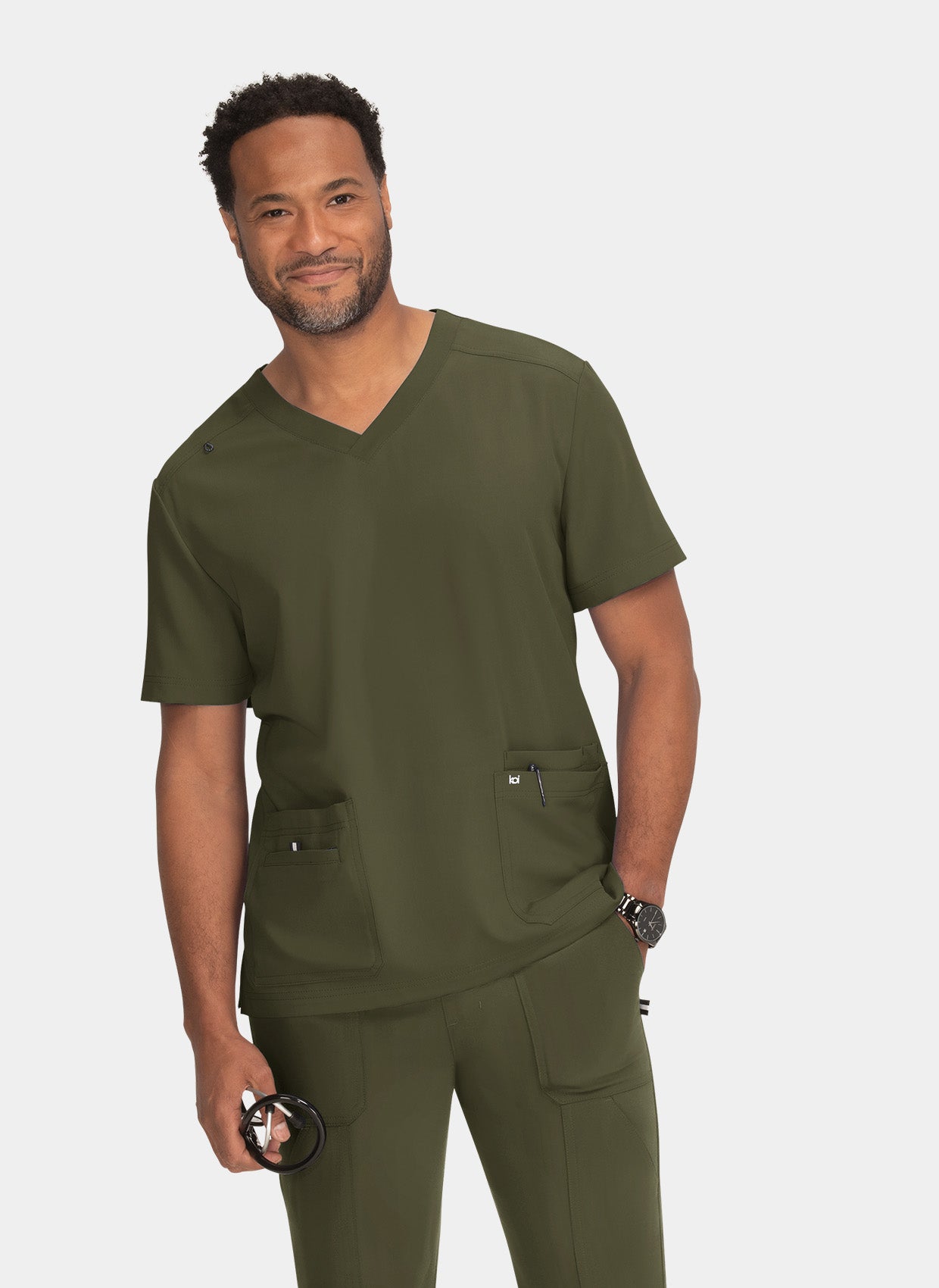 Koi Next Gen Free To Be Scrub Top- Olive