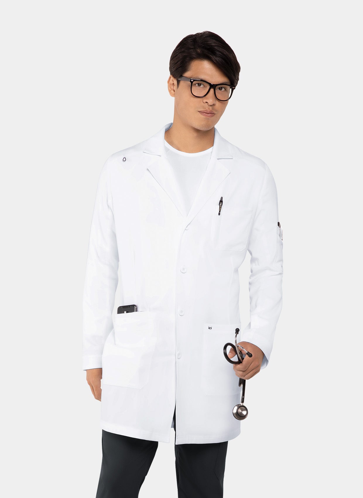 Mens white lab coat best sale