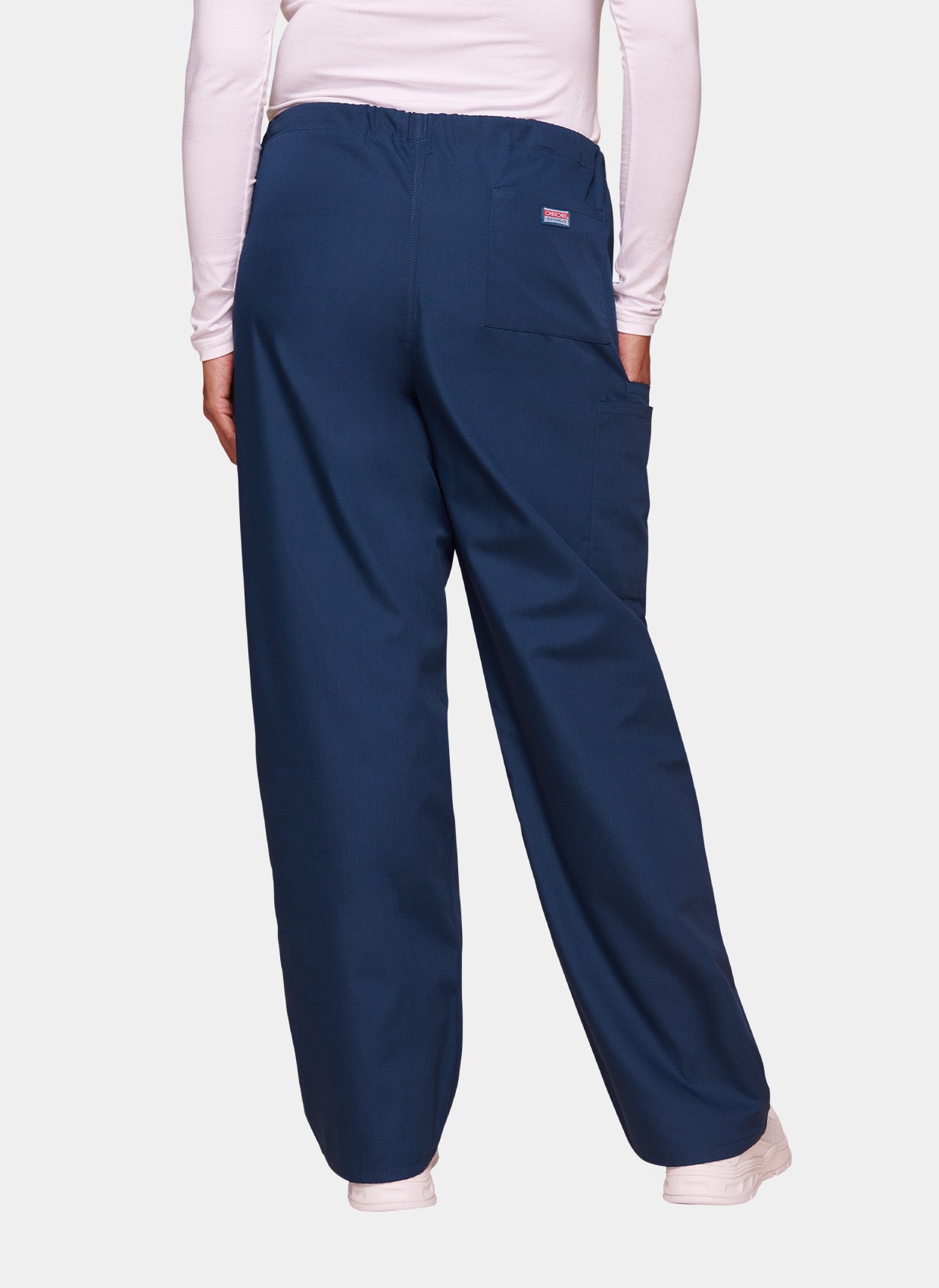 Cherokee Unisex Drawstring Scrub Trousers-Navy-Back