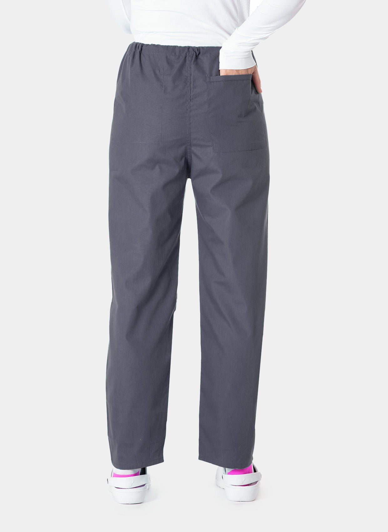 Budget Scrub Trousers - Pewter - back