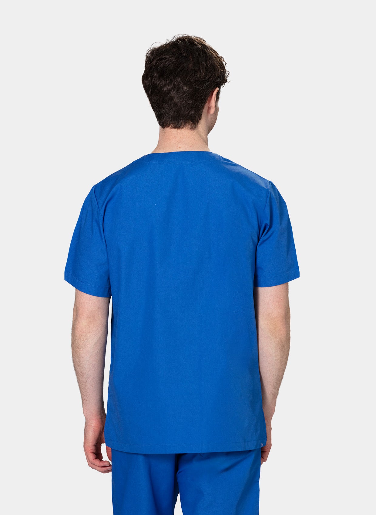 HappyFIT Unisex Scrub Top - Royal - Back