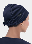 Koi Unisex Scrub Hat - Navy - Back