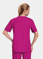 Orange Standard Balboa Scrub Top - Fierce Fuchsia - back