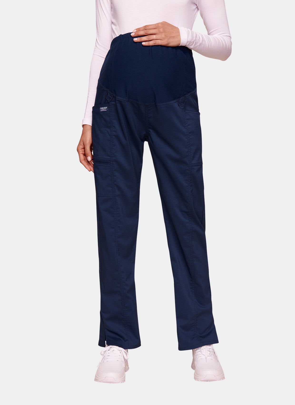 Cherokee WW Revolution Maternity Straight Leg Scrub Trousers WWE155-Navy