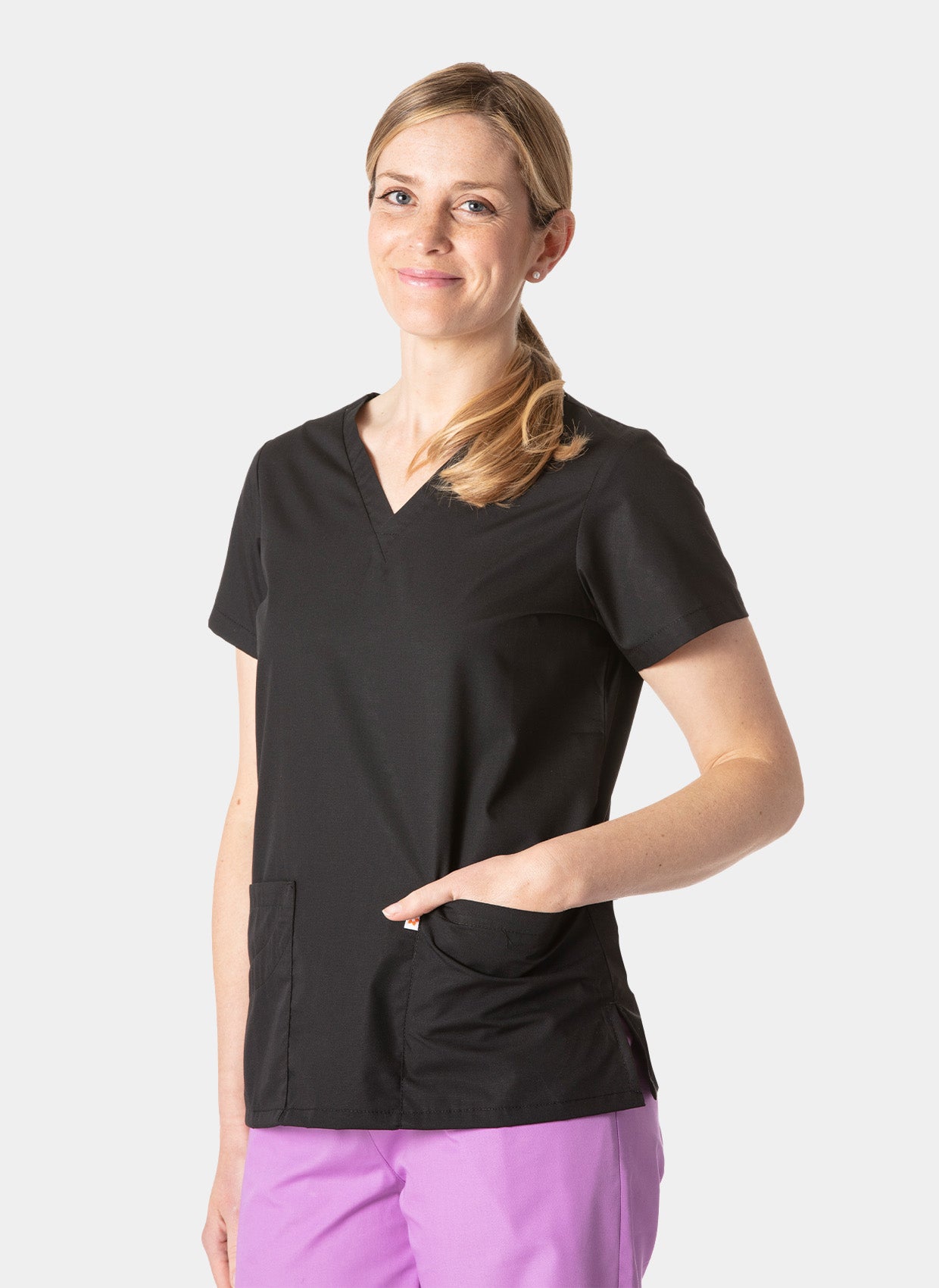 HappyFIT Lily Scrub Top - Black