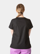 HappyFIT Lily Scrub Top - Black - back