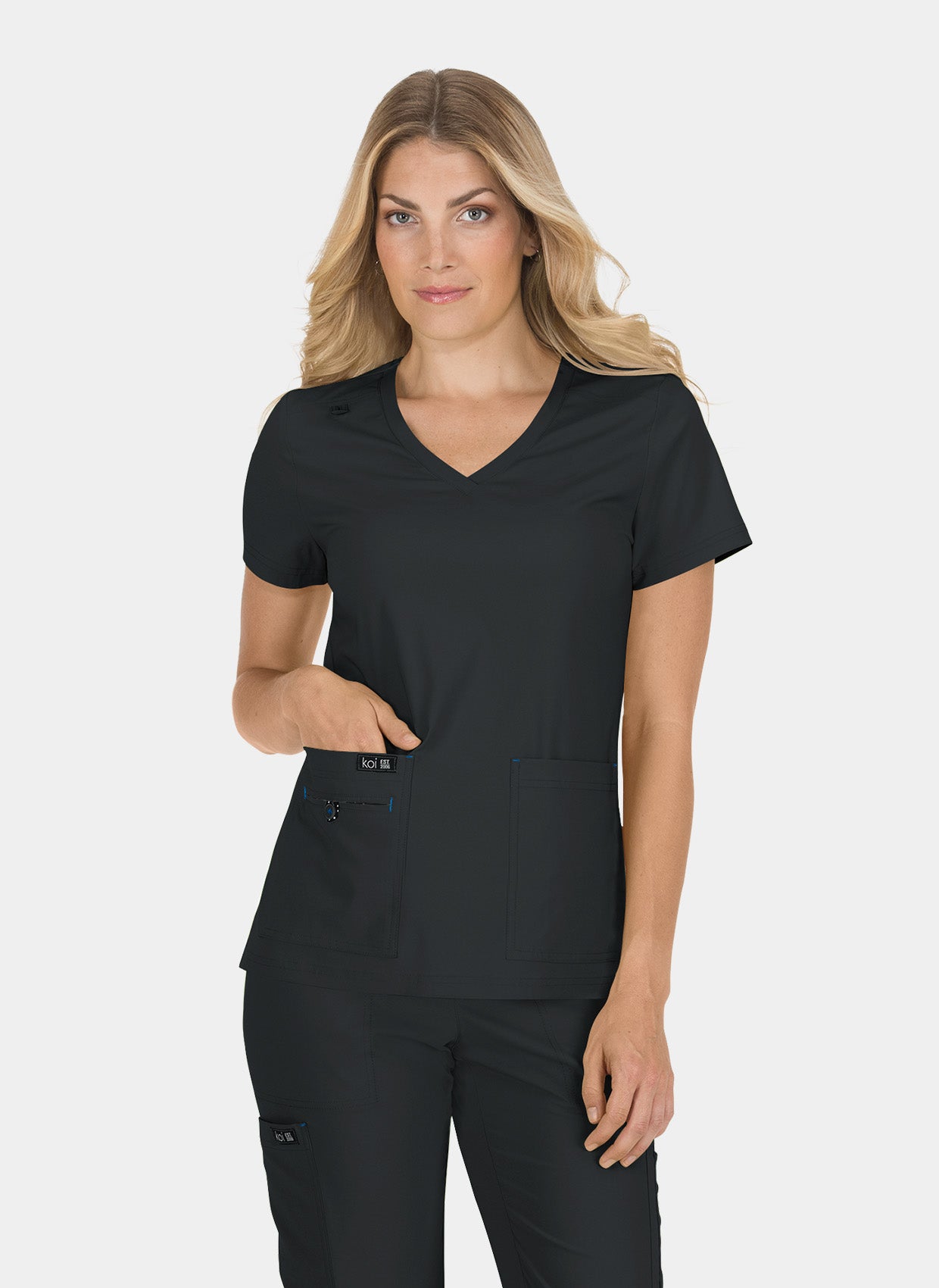 Koi Basics Becca Scrub Top - Black