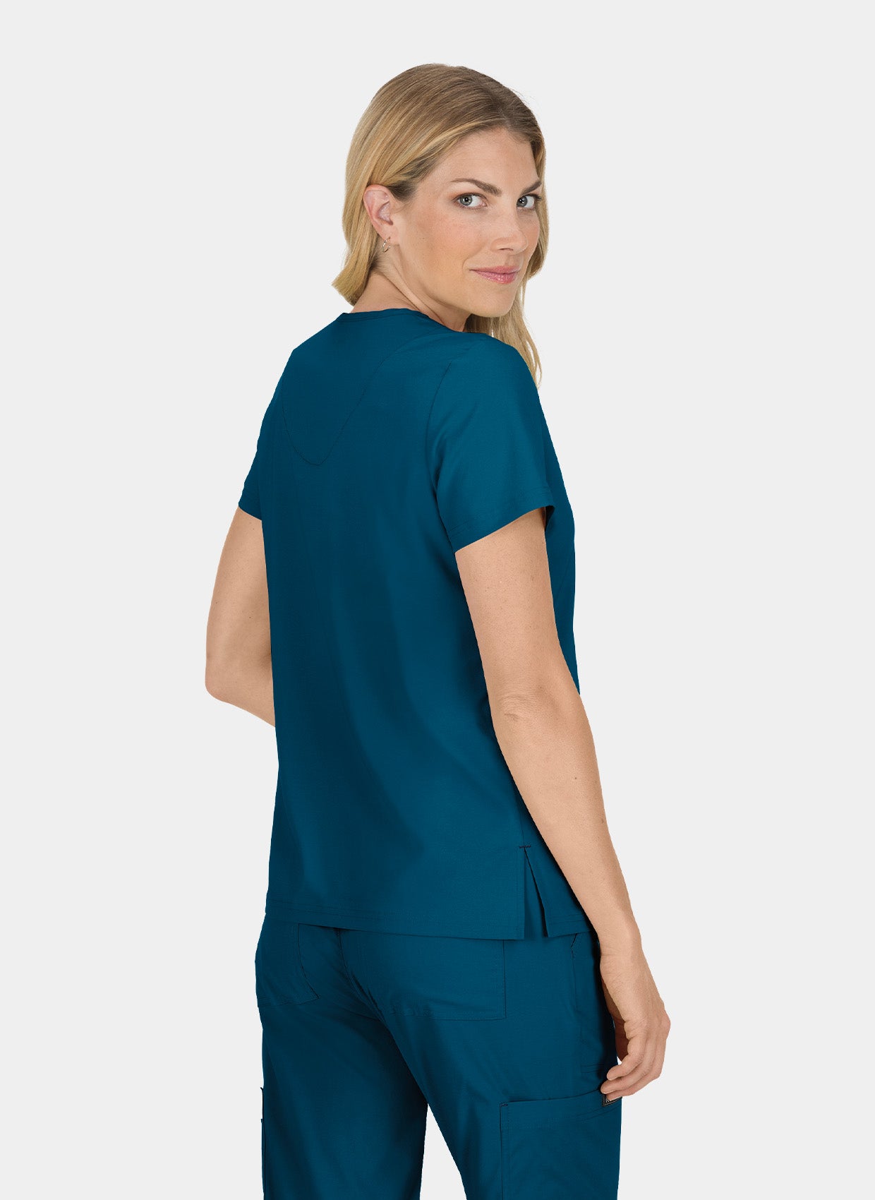 Koi Basics Becca Scrub Top - Caribbean - Back