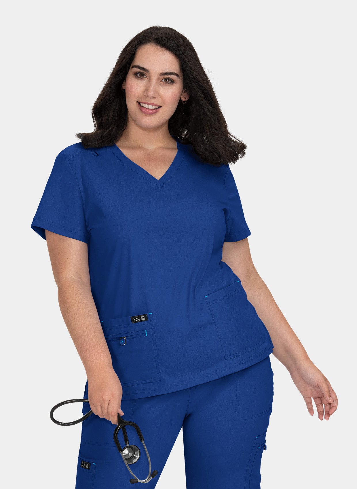 Koi Basics Becca Scrub Top - Galaxy