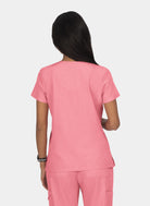 Koi Basics Becca Scrub Top - Heather Soft Pink - Back