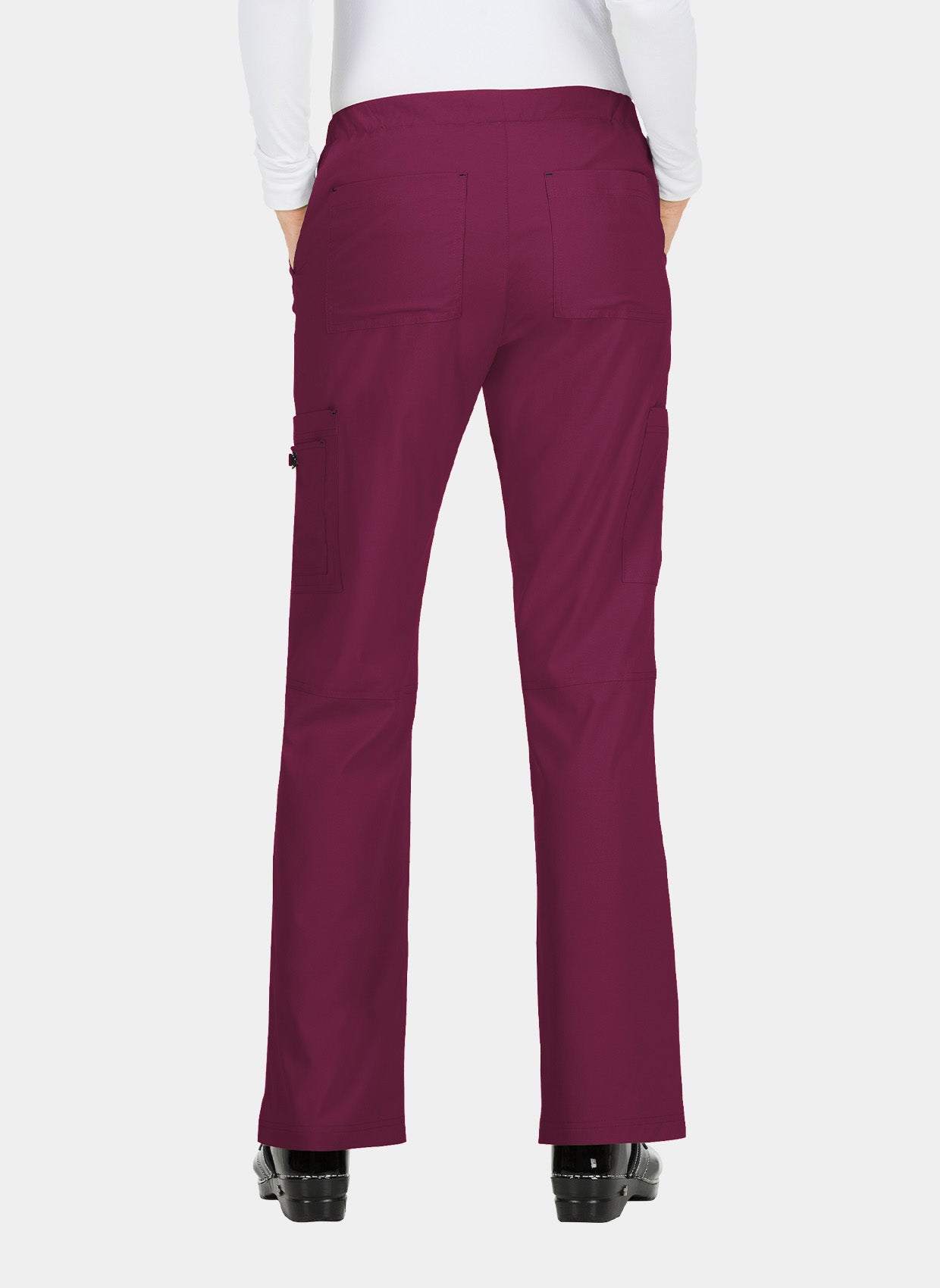 Koi Basics Holly Scrub Trousers - Wine - Back