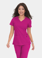 Koi Basics Katie Scrub Top - Azalea Pink