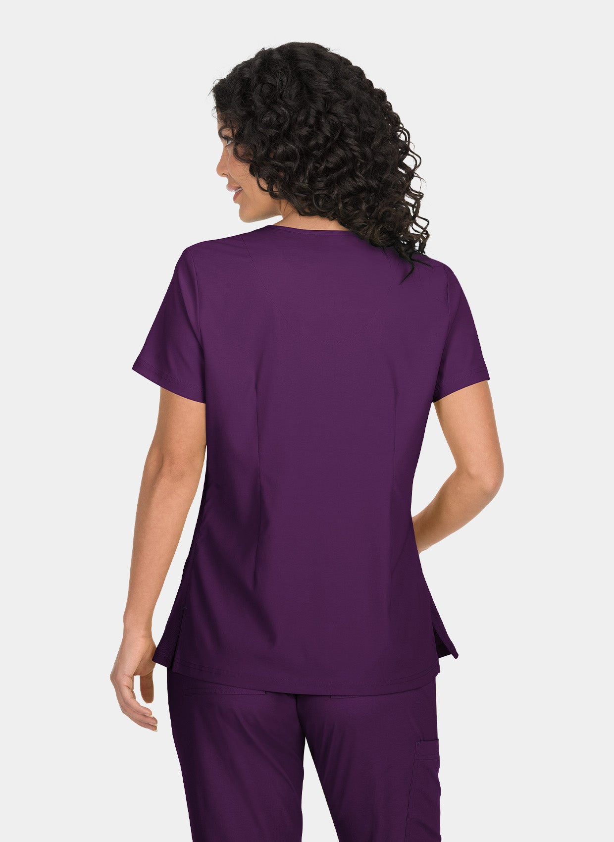 Koi Basics Katie Scrub Top - Eggplant