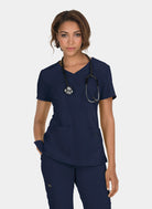 Koi Basics Katie Scrub Top - Navy