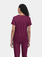 Koi Cureology Aura Scrub Top - Wine - Back