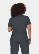 Koi Lite Philosophy Scrub Top - Charcoal - Back