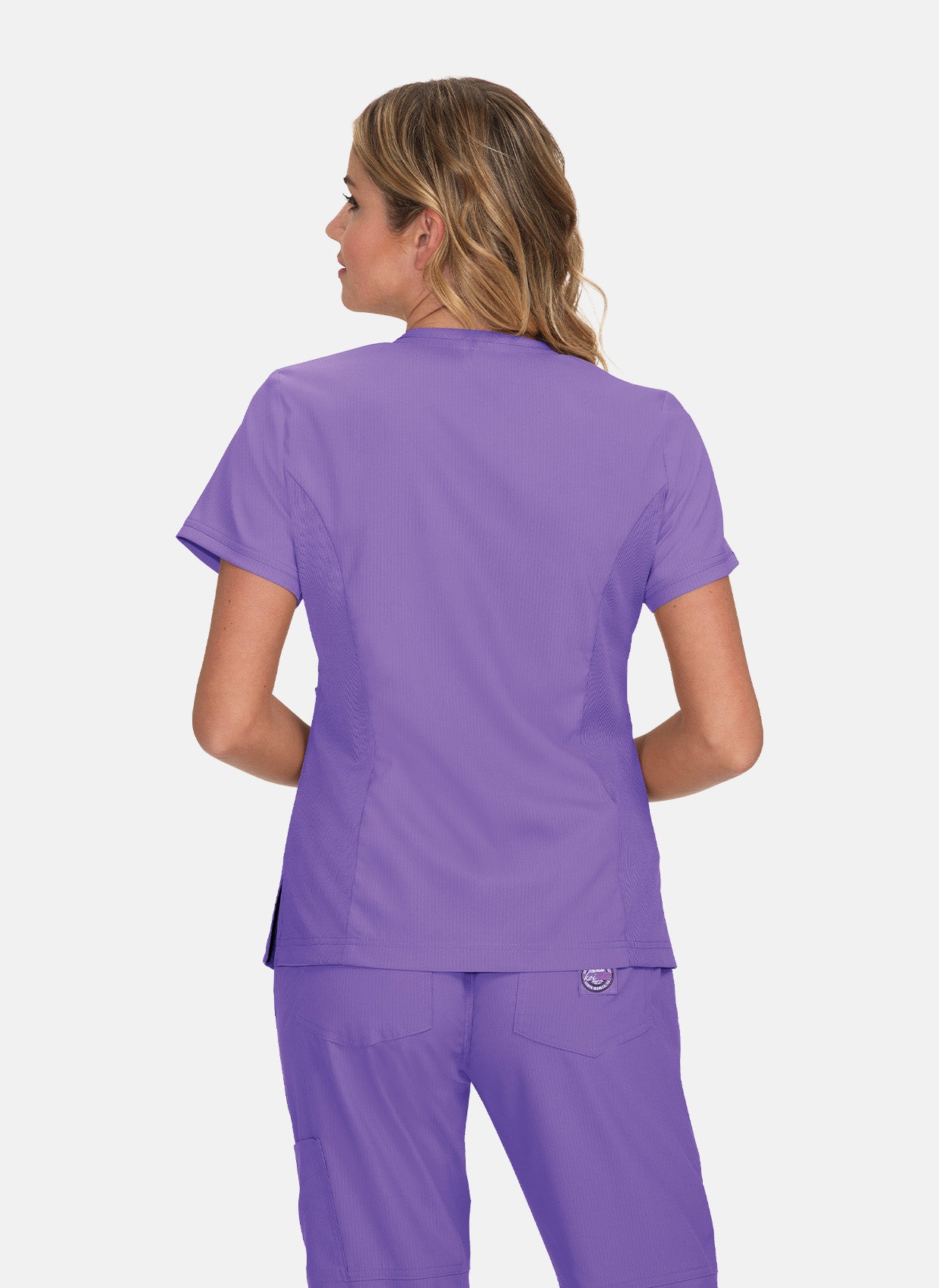 Koi Lite Philosophy Scrub Top - French Lavender - back