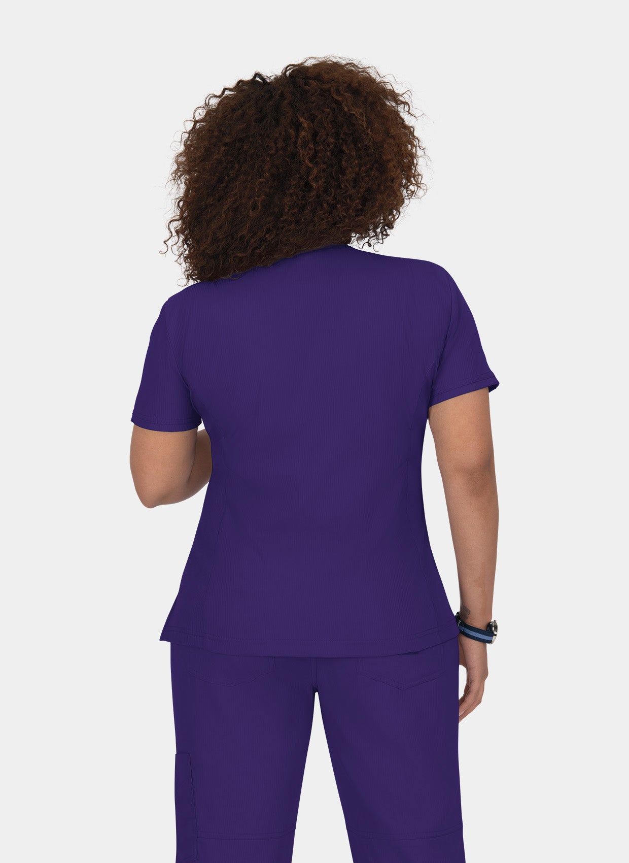 Koi Lite Philosophy Scrub Top - Grape - Back