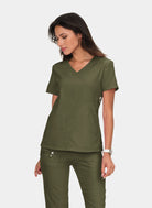 Koi Lite Philosophy Scrub Top - Olive