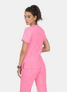 Koi Lite Philosophy Scrub Top - Peony Pink - Back