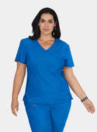 Koi Lite Philosophy Scrub Top - Royal - Back