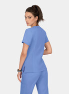 Koi Lite Philosophy Scrub Top - True Ceil - Back