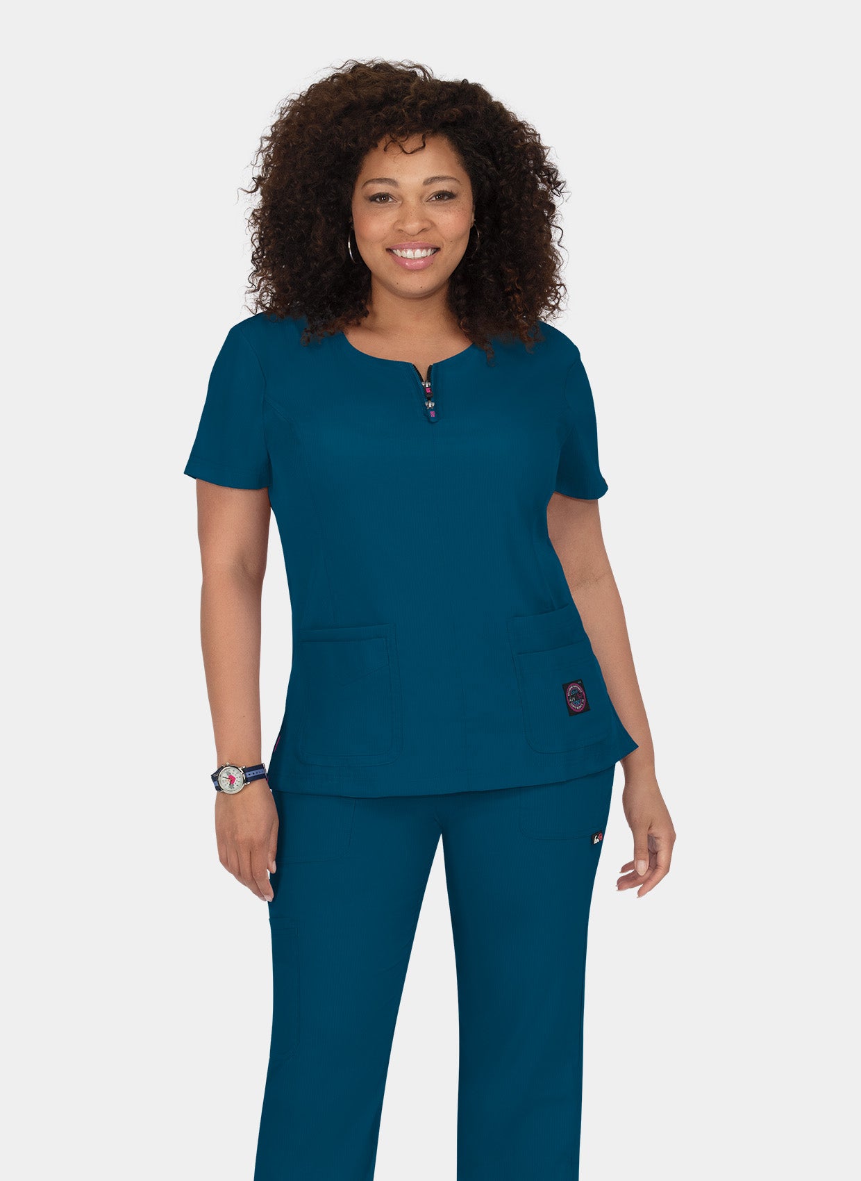 Koi Lite Serenity Scrub Top - Caribbean 