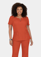 Koi Lite Serenity Scrub Top - Terracotta