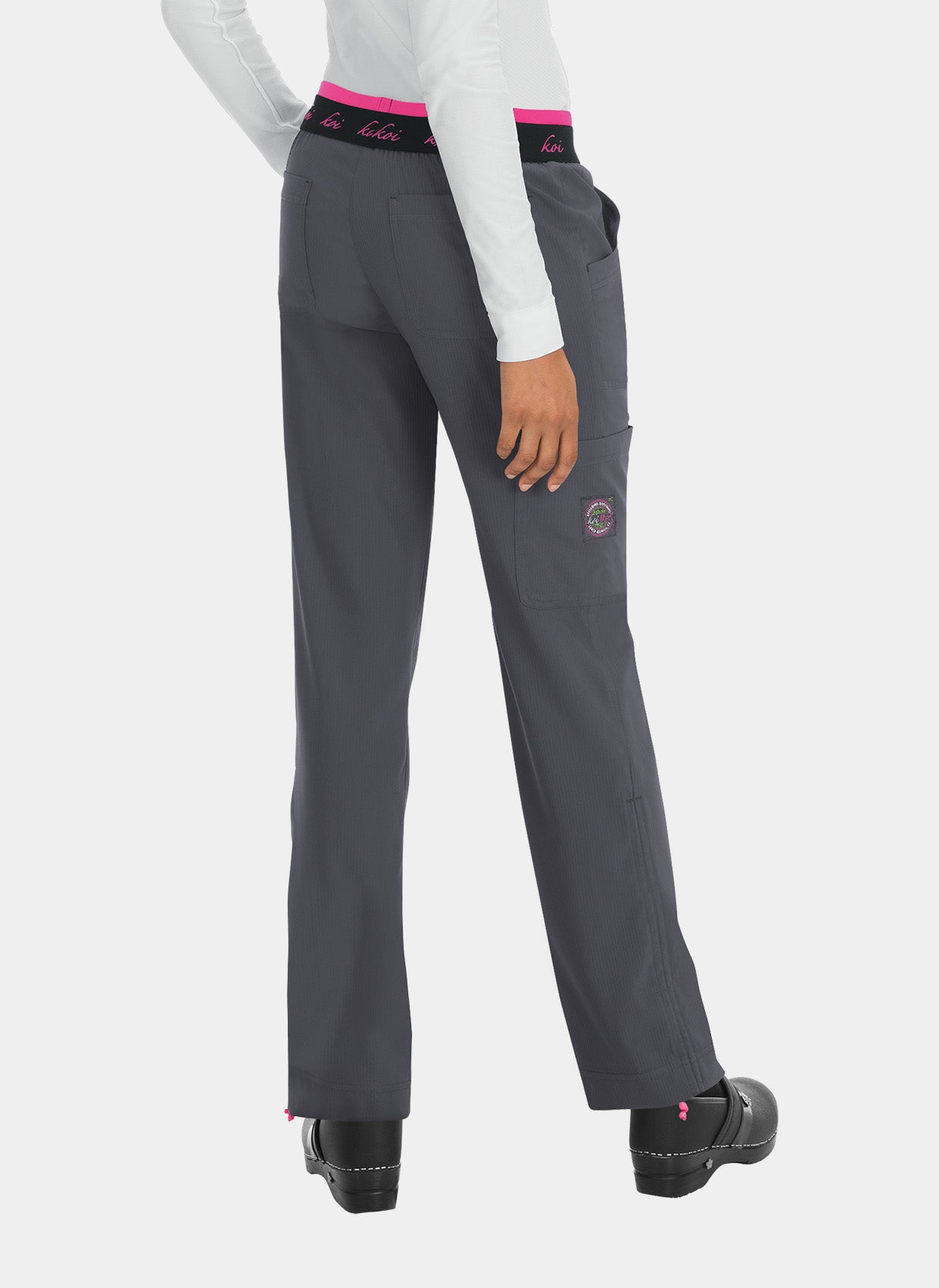 Koi Lite Spirit Scrub Trousers - Charcoal - Back