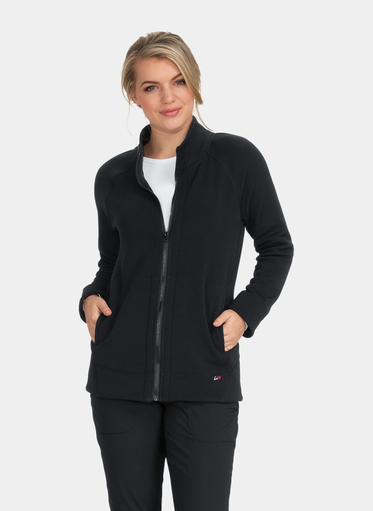 Koi Lite Wellness Scrub Jacket - Black