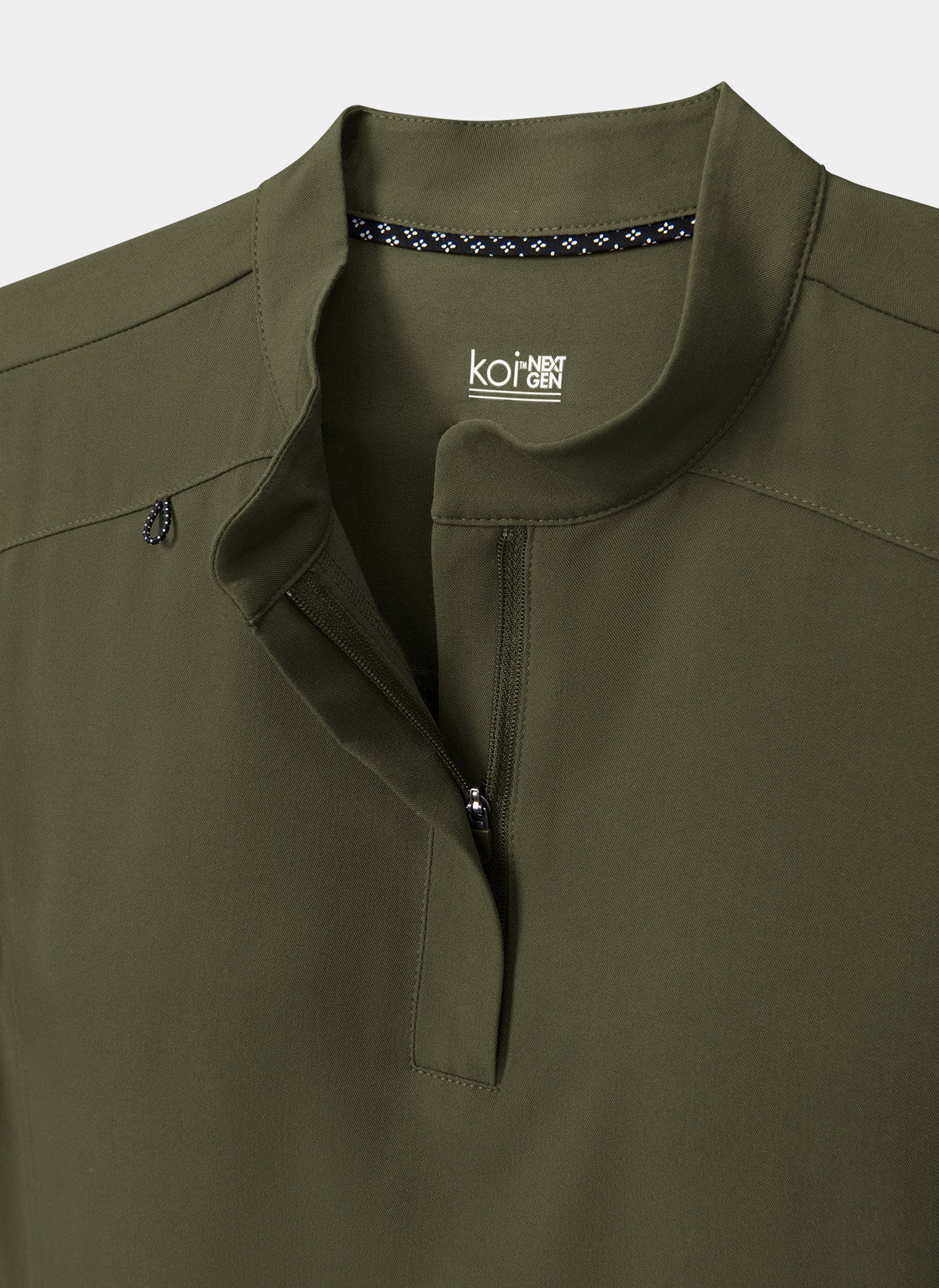 Koi Next Gen Driven Scrub Top - Olive - zoom