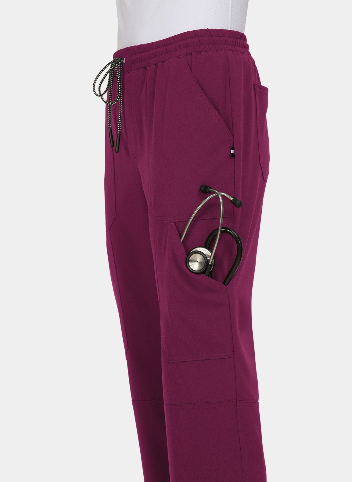 Koi Next Gen Good Vibe Scrub Joggers- Wine- Back