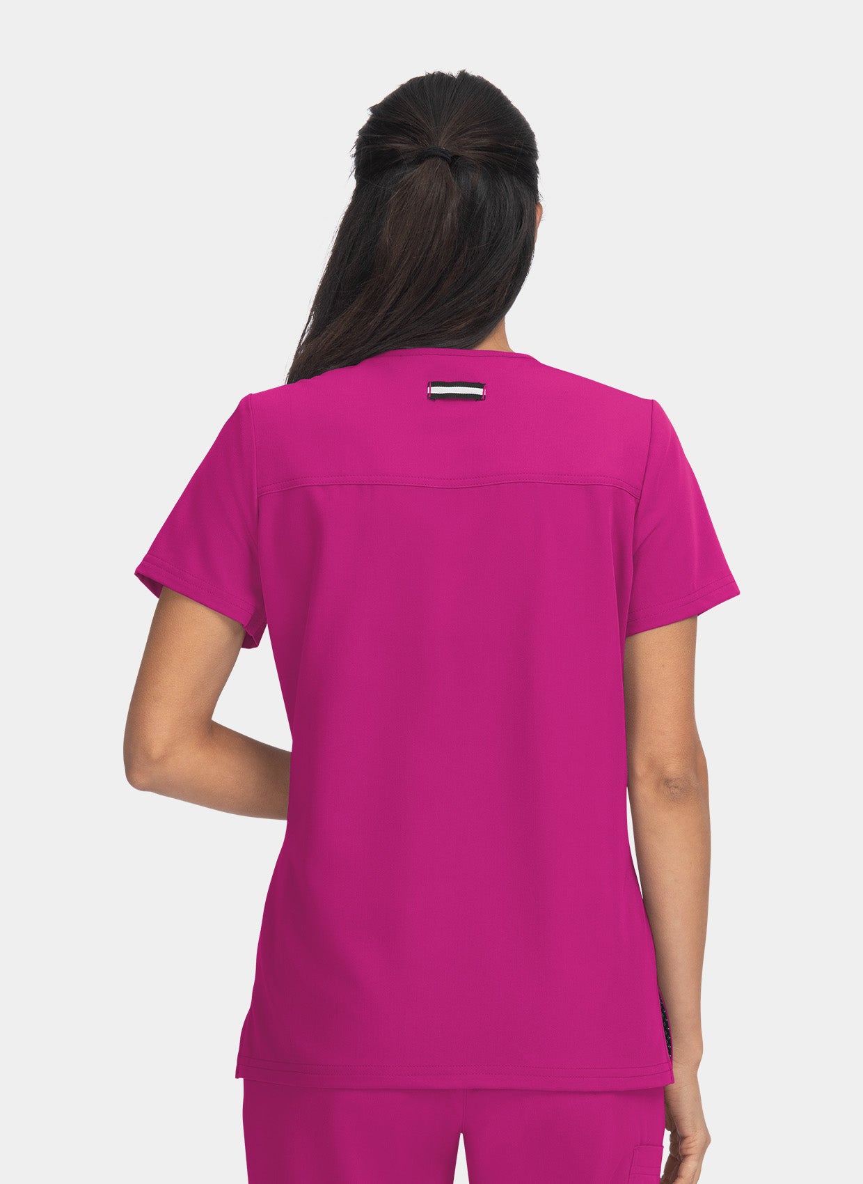 Koi Next Gen Hustle And Heart Scrub Top- Azaela pink- Back