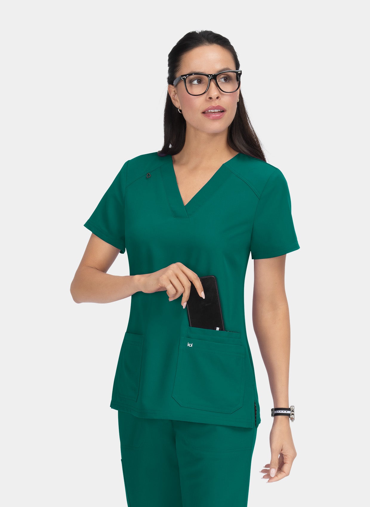 Koi Next Gen Hustle And Heart Scrub Top- Hunter