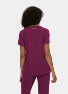 Koi Next Gen Ready To Work Scrub Top- Wine- Back