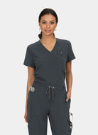 Koi Next Gen Ready To Work Scrub Top- Charcoal