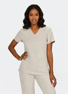 Koi Cureology Cardi Scrub Top - Khaki